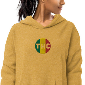 The Happy Community Band [POSH COLLECTION] - THC TRICOLOUR EMBROIDERY Unisex DELUXE Sueded Fleece Hoodie