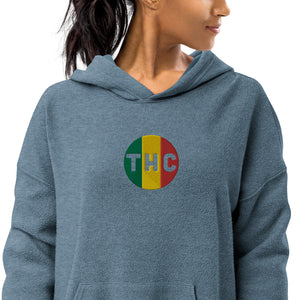 The Happy Community Band [POSH COLLECTION] - THC TRICOLOUR EMBROIDERY Unisex DELUXE Sueded Fleece Hoodie
