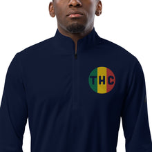 Load image into Gallery viewer, The Happy Community Sport Series - Embroidered THC Tri-colour Adidas Quarter zip pullover