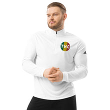 Load image into Gallery viewer, The Happy Community Sport Series - Embroidered THC Tri-colour Adidas Quarter zip pullover