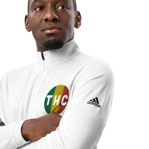 The Happy Community Sport Series - Embroidered THC Tri-colour Adidas Quarter zip pullover