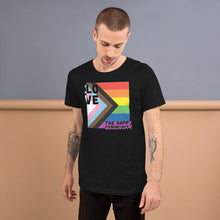 Load image into Gallery viewer, 1 Love - The Happy Community V2 Prog/Pride Short-Sleeve Unisex T-Shirt