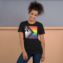 Load image into Gallery viewer, 1 Love - The Happy Community V2 Prog/Pride Short-Sleeve Unisex T-Shirt