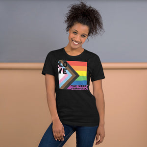 1 Love - The Happy Community V2 Prog/Pride Short-Sleeve Unisex T-Shirt