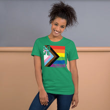 Load image into Gallery viewer, 1 Love - The Happy Community V2 Prog/Pride Short-Sleeve Unisex T-Shirt