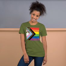 Load image into Gallery viewer, 1 Love - The Happy Community V2 Prog/Pride Short-Sleeve Unisex T-Shirt