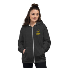 Load image into Gallery viewer, The Happy Community Band [POSH COLLECTION] - EMBROIDERED GOLD LOGO Sporty Deluxe Zipper Hoodie- Unisex